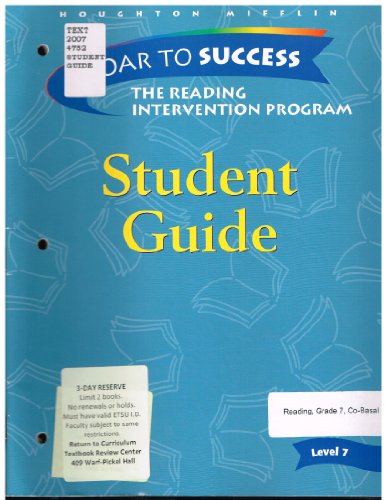 9780618060054: Soar to Success Student Guide Level 7: Houghton Mifflin Soar to Success