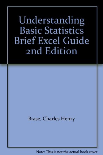 Imagen de archivo de Understanding Basic Statistics: Excel Guide a la venta por Irish Booksellers