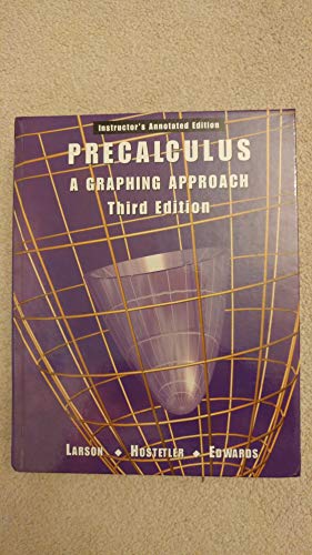 9780618066568: Precalculus a Graphing Approach [Hardcover] by Larson, Ron