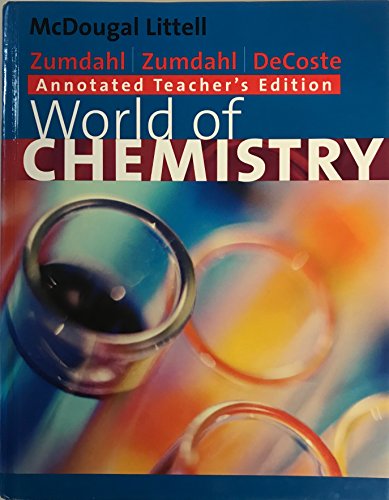 Beispielbild fr World of Chemistry (Annotated Teacher's Edition) zum Verkauf von Books of the Smoky Mountains