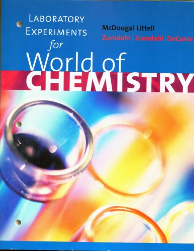 Imagen de archivo de Laboratory Experiments for: World of Chemistry a la venta por Allied Book Company Inc.