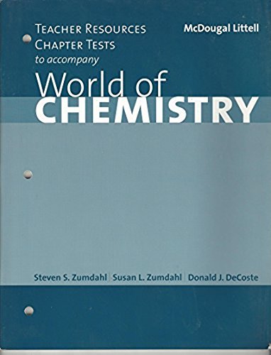 Imagen de archivo de Teacher Resources Chapter Tests to Accompany World of Chemistry a la venta por BooksRun