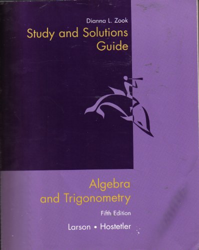 9780618072637: Study and Solutions Guide for Algebra and Trigonometry, 5th Edition