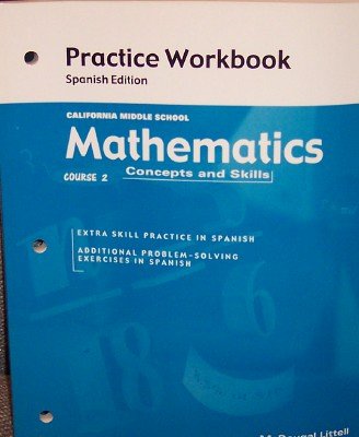 Stock image for McDougal Littell Concepts & Skills California: Practice Workbook Teacher Edition Grade 07 lifornia for sale by HPB-Red