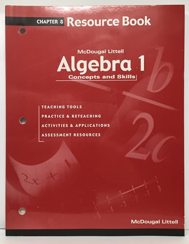 Beispielbild fr Algebra 1: Concepts and Skills: Resource Book Chapter 8 zum Verkauf von Nationwide_Text
