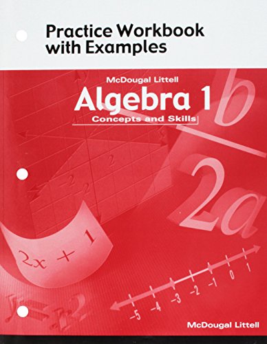 Beispielbild fr McDougal Littell Algebra 1: Concepts and Skills- Practice Workbook with Examples zum Verkauf von BooksRun