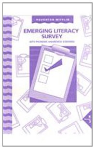 Emerging Literacy Survey with Phonemic Awareness Screening Levels K-2 (Houghton Mifflin Reading: The Nation's Choice) - HOUGHTON MIFFLIN