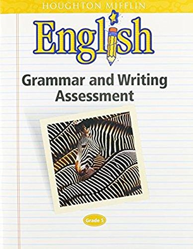 9780618086924: Houghton Mifflin English: Grammar and Writing Assessment Handbook Blackline Masters Grade 5