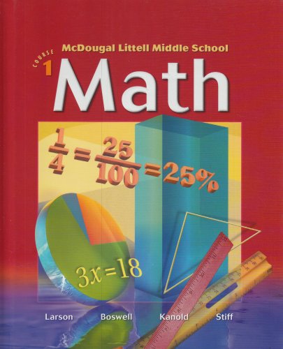 McDougal Littell Middle School Math, Course 1: Student Edition Â© 2004 2004 (9780618087594) by MCDOUGAL LITTEL