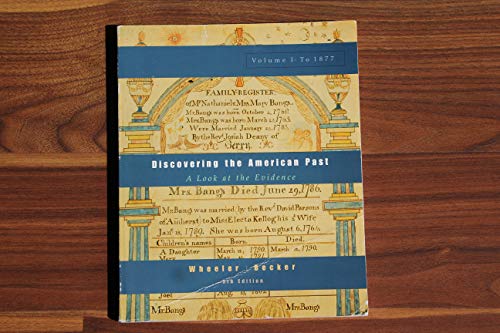 Beispielbild fr Discovering The American Past: A Look at the Evidence, Texbook Outlines zum Verkauf von Bookmonger.Ltd
