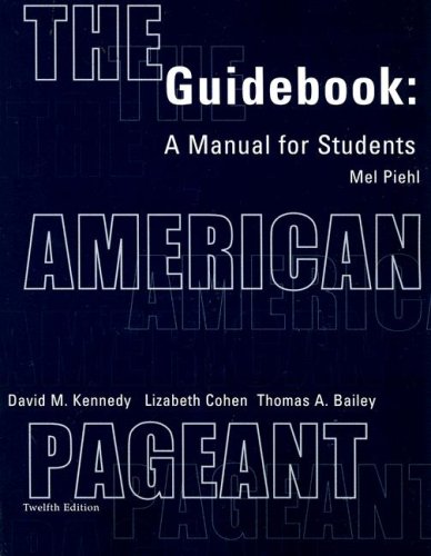 Beispielbild fr The American Pageant Guidebook : A Manual for Students zum Verkauf von Better World Books