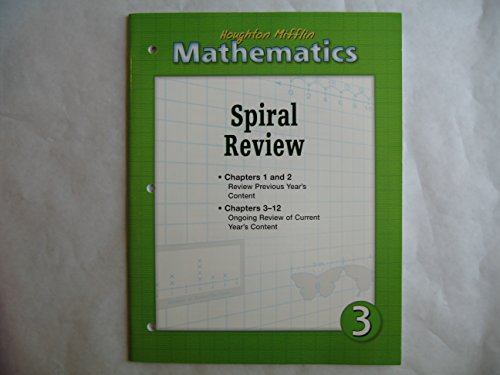 Imagen de archivo de Houghton Mifflin Mathematics: Level 3, Spiral Review [Paperback] by a la venta por Nationwide_Text