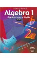 9780618106462: Algebra 1, Grade 6 Concepts & Skills: Mcdougal Littell High School Math (1)