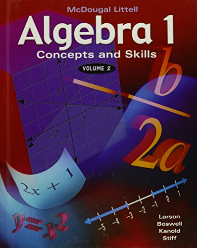 Imagen de archivo de McDougal Littell High School Math: Student Edition Volume 2 Algebra 1 2001 a la venta por ThriftBooks-Dallas