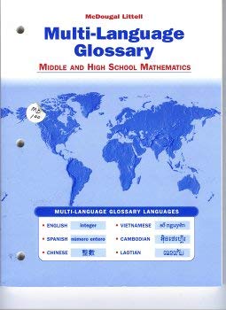Stock image for Multi-language Glossary: Middle and High School Mathematics [Paperback] by for sale by Nationwide_Text