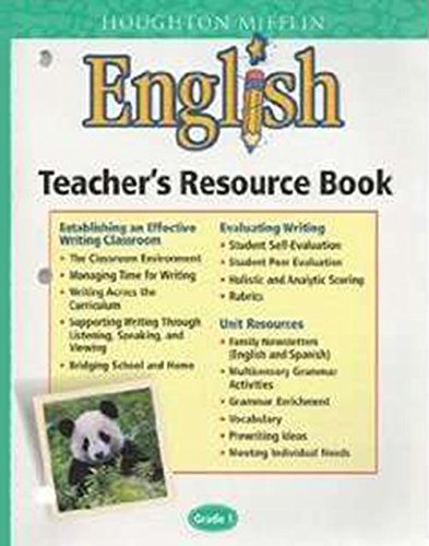 Stock image for Teacher's Resource Book Grade 1 (Houghton Mifflin English) for sale by Better World Books