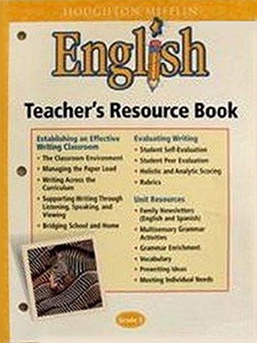 Stock image for Houghton Mifflin English: Teacher's Resource Book Blackline Masters Grade 5 for sale by SecondSale