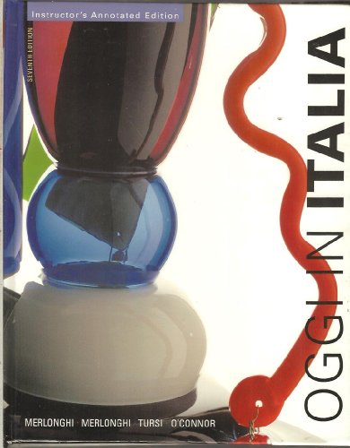 Stock image for Oggi in Italia: A First Course in Italian (Instructor's Annotated Edition) for sale by Wonder Book