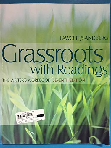 Imagen de archivo de Grassroots with Readings : The Writer's Workbook a la venta por Better World Books