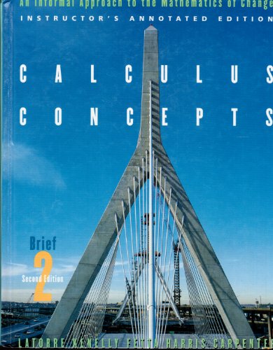 Stock image for Calculus Concepts: Brief Second Edition: Instructor's Annotated Edtion for sale by HPB-Red