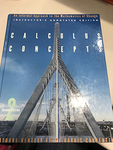 Imagen de archivo de Calculus Concepts Instructor's Annotated Edition a la venta por BookHolders