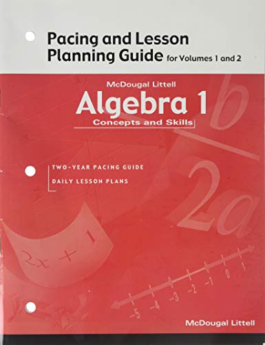 9780618127726: Algebra 1: Concepts and Skills: Pacing and Lesson Planning Guide