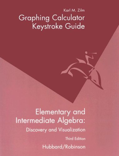 Beispielbild fr Graphing Calculator Keystroke Guide For elementary And Intermediate Algebra: Discovery And Visualization, 3/e zum Verkauf von Buyback Express