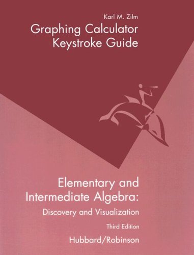 9780618129935: Graphing Calculate Keystroke Guide to Accompany Elementary and Intermediate Algebra: Discovery and Visualization