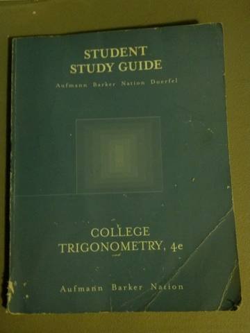 Stock image for Student Study Guide: College Trigonometry (Fourth Edition) for sale by gearbooks