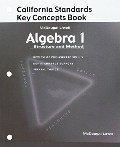 Imagen de archivo de McDougal Littell Structure & Method: Key Concepts Book (Student) a la venta por SecondSale