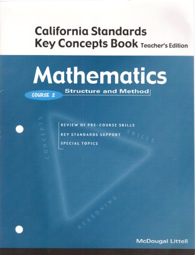 Structure & Method California Key Concepts Book Course 2 (9780618142095) by Mcdougal Littel