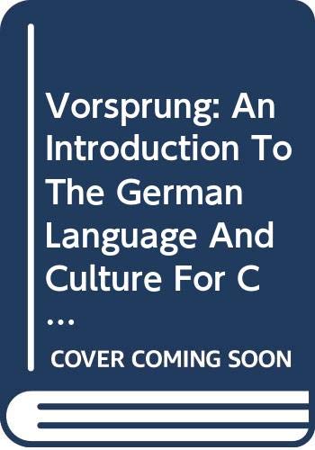 Stock image for Vorsprung: An Introduction To The German Language And Culture For Communication (German Edition) for sale by SecondSale