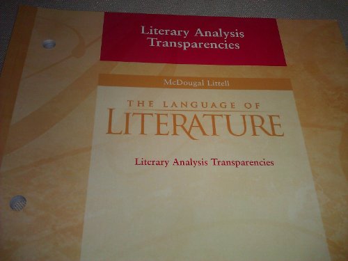 Stock image for Literary Analysis Transparencies (The Language of Literature) for sale by BookHolders