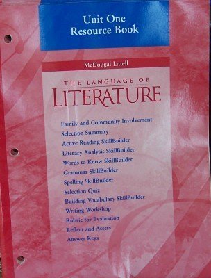 9780618146642: Language of Literature Resource Book Unit 1, Grade 7