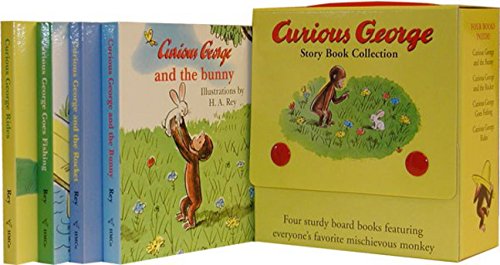 Curious George Four Board Book Set (9780618154241) by Rey, H. A.; Rey, H.A.; Margret