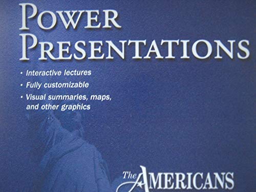 Imagen de archivo de McDougal Littell The Americans: Power Presentations CD-ROM Grades 9-12 a la venta por HPB-Red