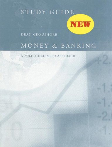 9780618161263: Study Guide for Croushore's Money and Banking: A Policy-Oriented Approach