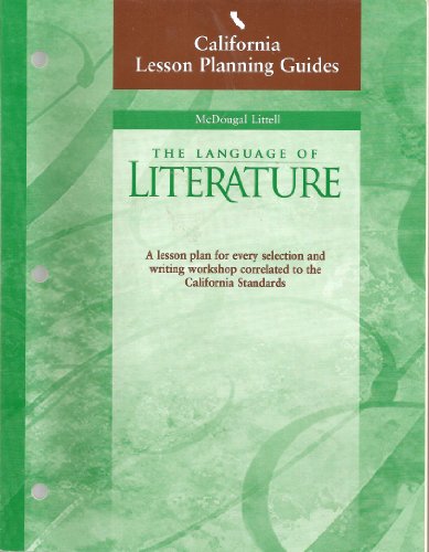The Language of Literature (California Lesson Planning Guides) (9780618169177) by McDougal Littell