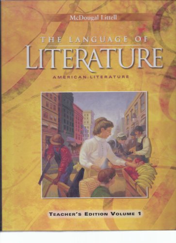 9780618170517: The Language of Literature, American Literature, Teacher' Edition Volume 1