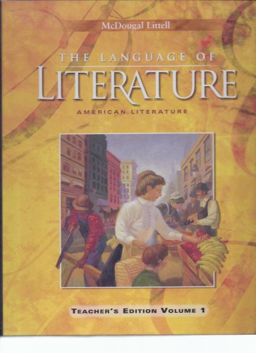 Stock image for McDougal Littell - The Language of Literature, Volume 1: American Literature for sale by gearbooks