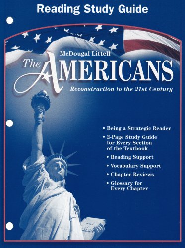 Imagen de archivo de The Americans: Reconstruction to the 21st Century (Reading Study Guide) a la venta por Nationwide_Text