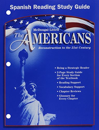 Imagen de archivo de The Americans, Grades 9-12 Reading Study Guide: Mcdougal Littell The Americans (The Americans: Recon ; 9780618176168 ; 0618176160 a la venta por APlus Textbooks