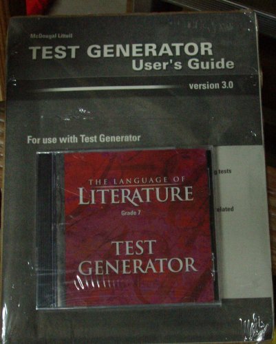 Beispielbild fr The Language Of Literature, Grade 7: Test Generator On CD-ROM With Test Generator User's Guide: Packaged Set: Original Wraps (2002 Copyright) zum Verkauf von ~Bookworksonline~