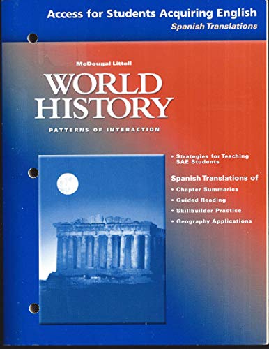 Stock image for Access for Students Acquiring English - Spanish Translations (World History - Patterns of Interaction) for sale by Nationwide_Text