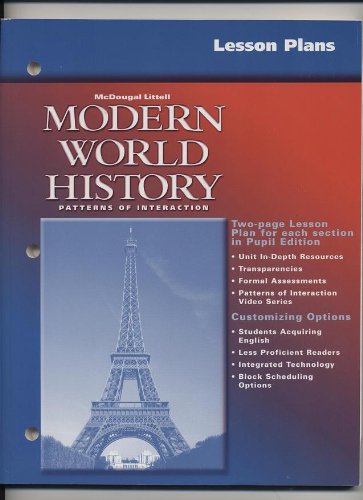 Beispielbild fr Lesson Plans - Modern World History zum Verkauf von Allied Book Company Inc.