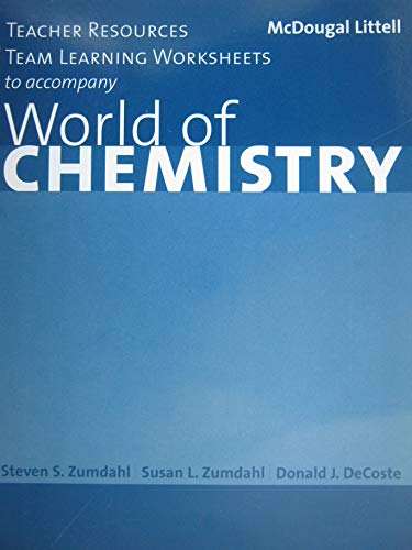 Imagen de archivo de World Of Chemistry, First Edition: Team Learning Worksheets (2002 Copyright) a la venta por ~Bookworksonline~