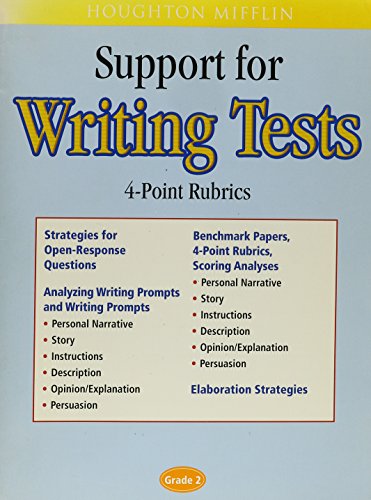 Stock image for Houghton Mifflin English: Support For Writing Test 4 Point Scoring Rubrics Grade 2 for sale by SecondSale