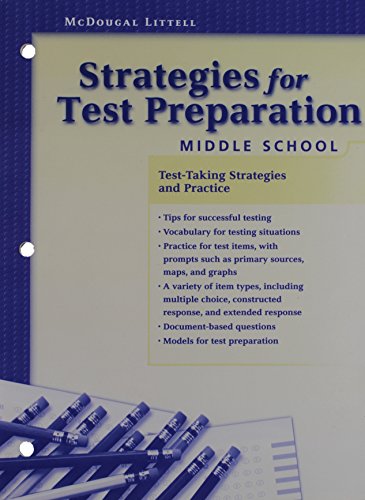 Stock image for Strategies for Test Preparation: Middle School (McDougal Littell Social Studies) for sale by BooksRun