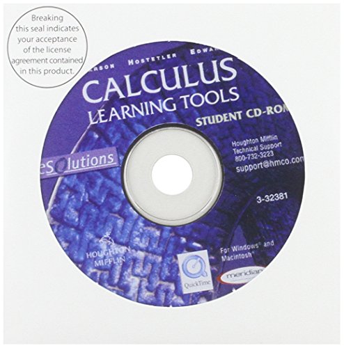 Learning Tools Student CD-ROM for Larson's Calculus, 7th (Esolutions) (9780618213337) by Larson, Ron