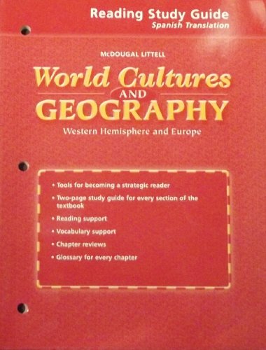 9780618217311: World Cultures & Geography, Grades 6-8 Western Hemisphere and Europe Reading Study Guide Workbook: Mcdougal Littell World Cultures & Geography